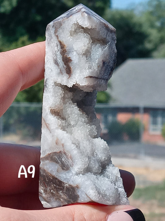 Sphalerite Geode Quartz Towers