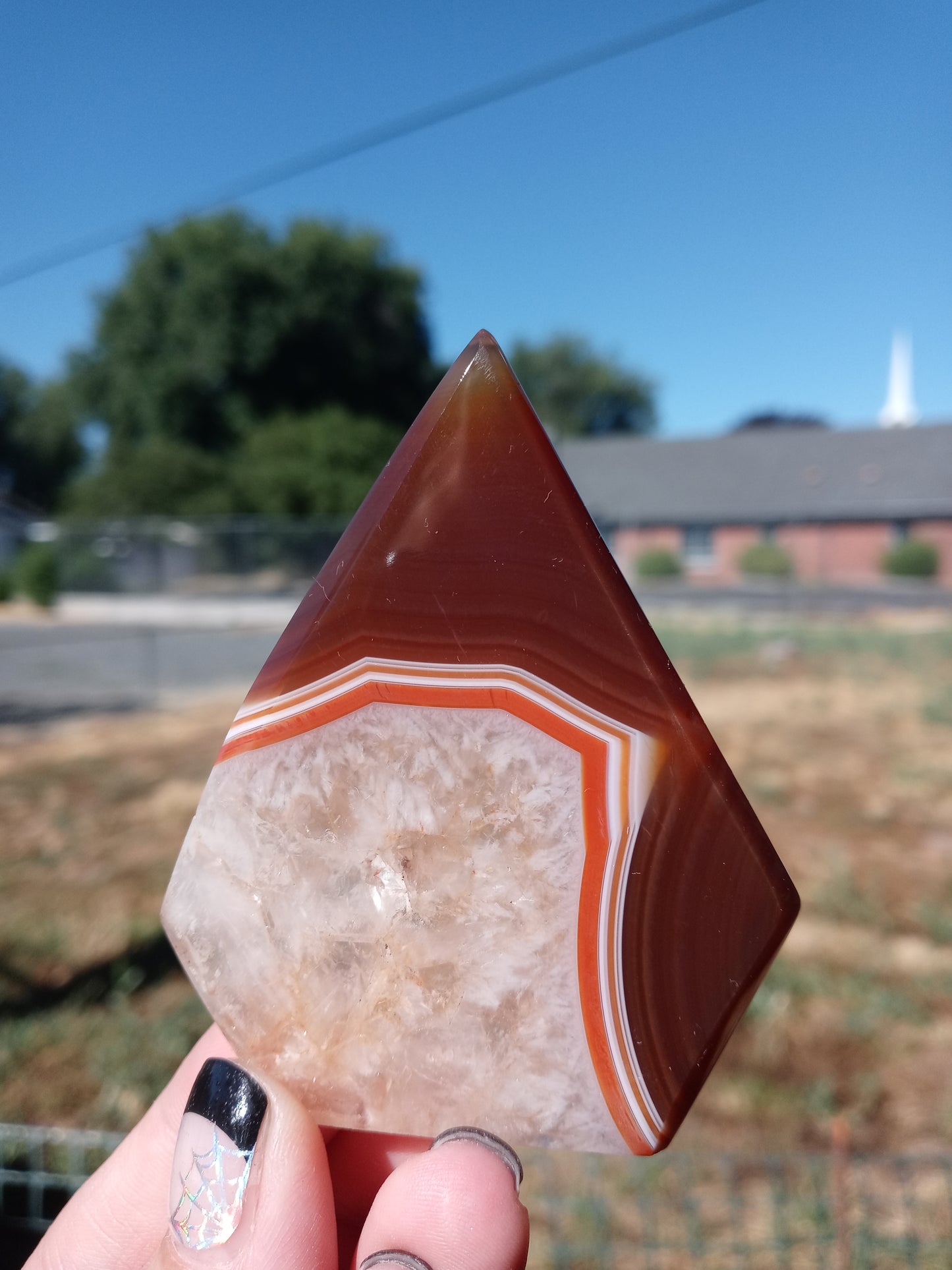 Carnilian & Quartz Arrow Head