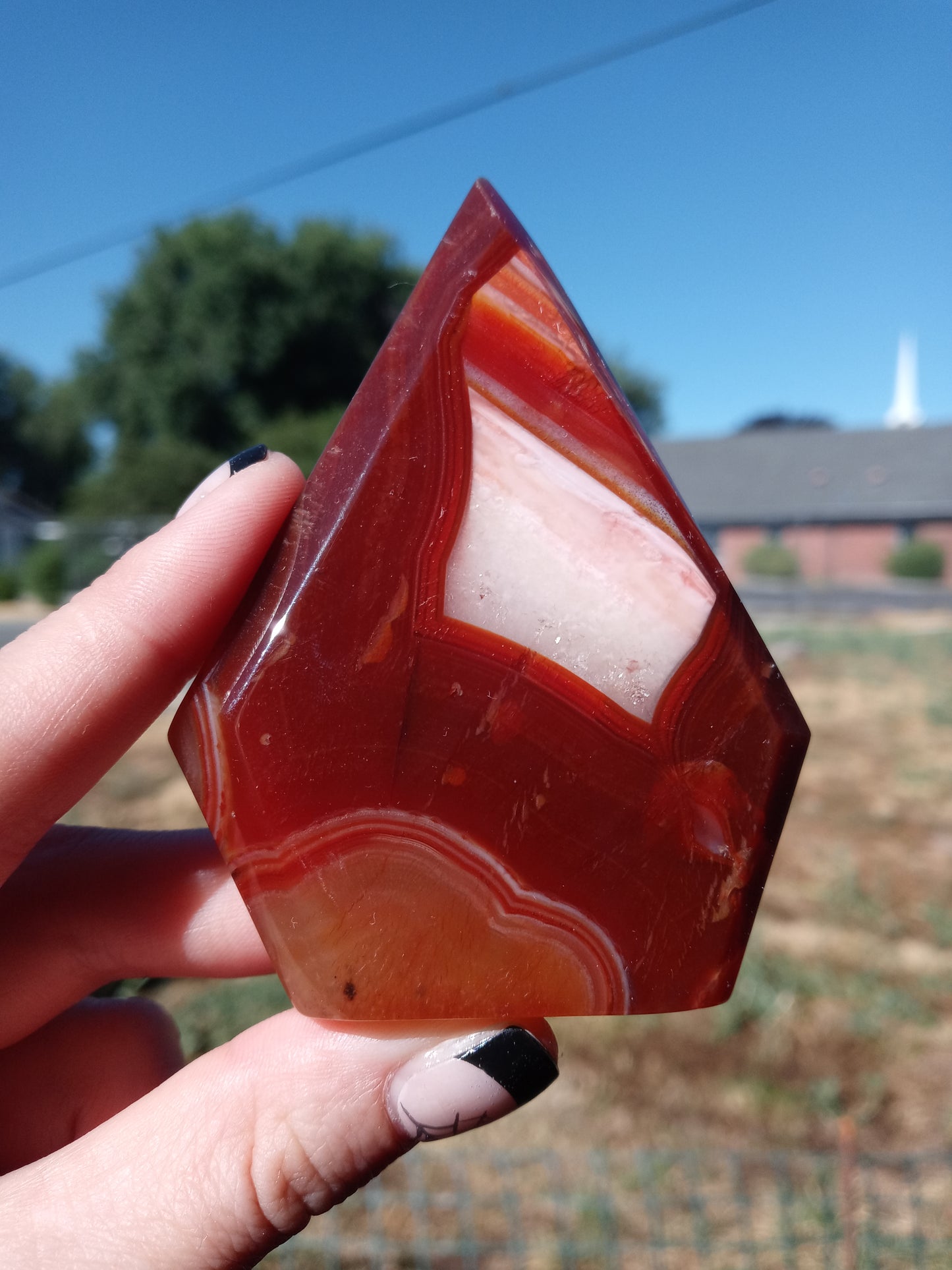 Carnilian & Quartz Arrow Head