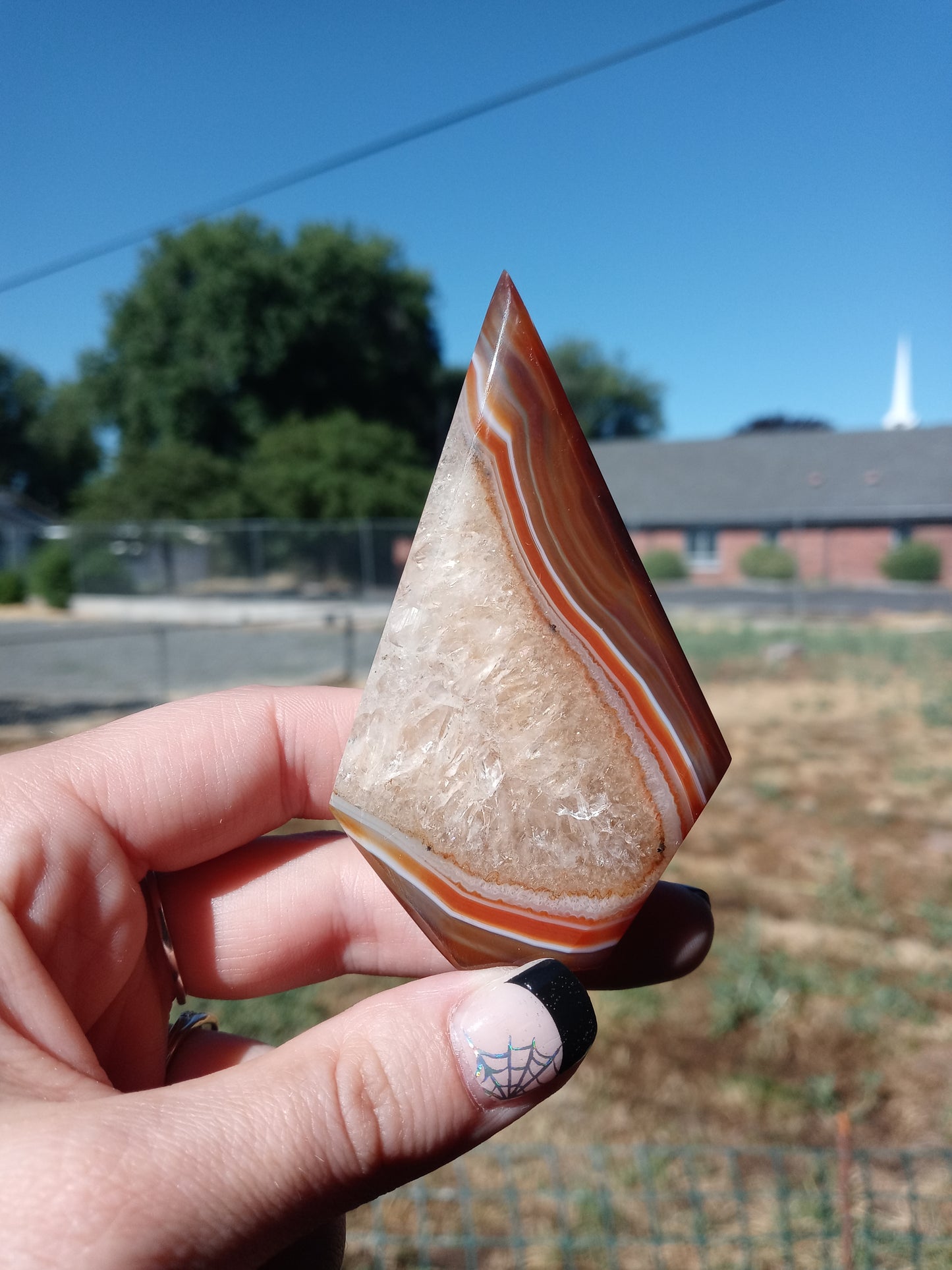 Carnilian & Quartz Arrow Head