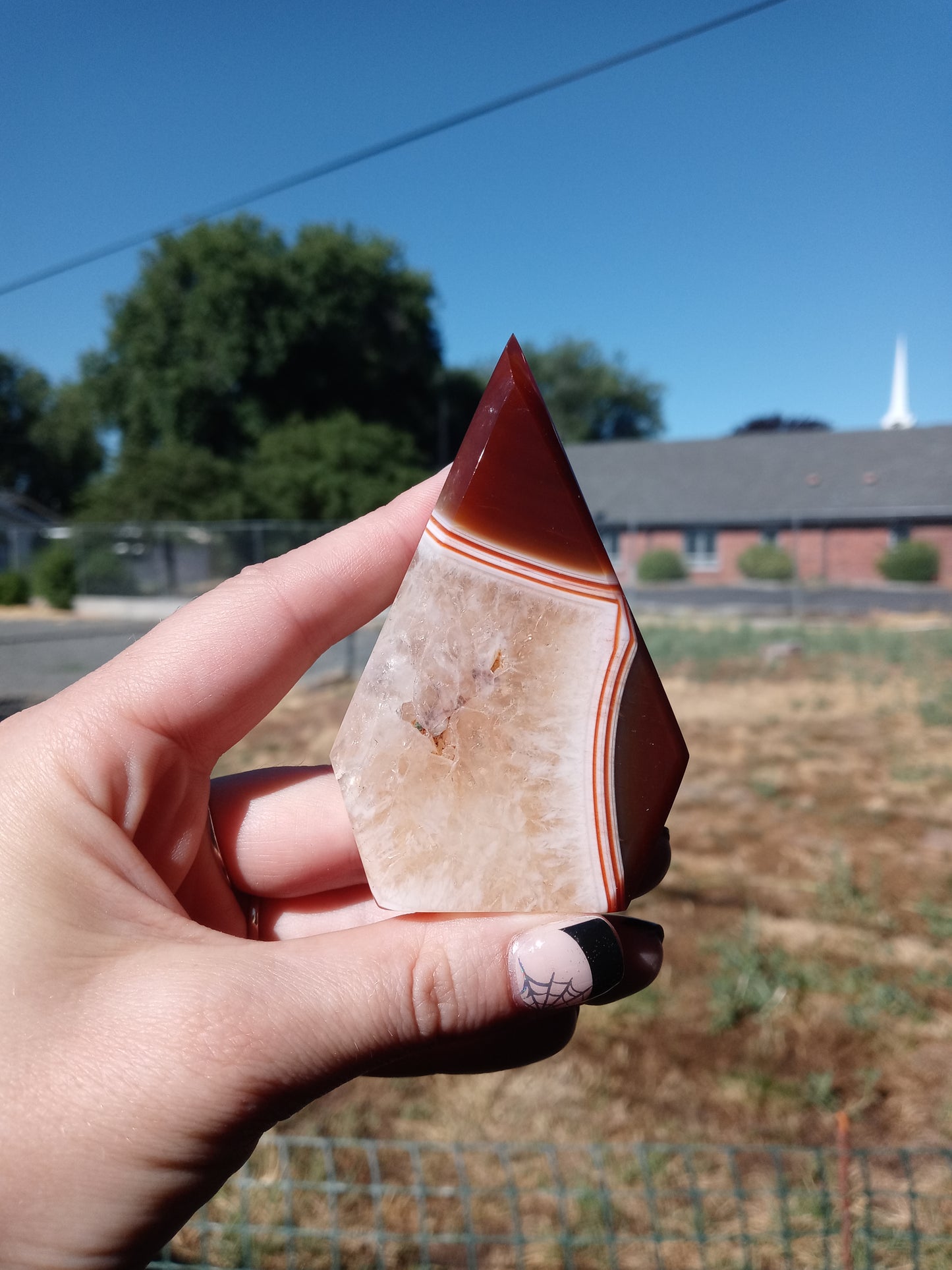 Carnilian & Quartz Arrow Head