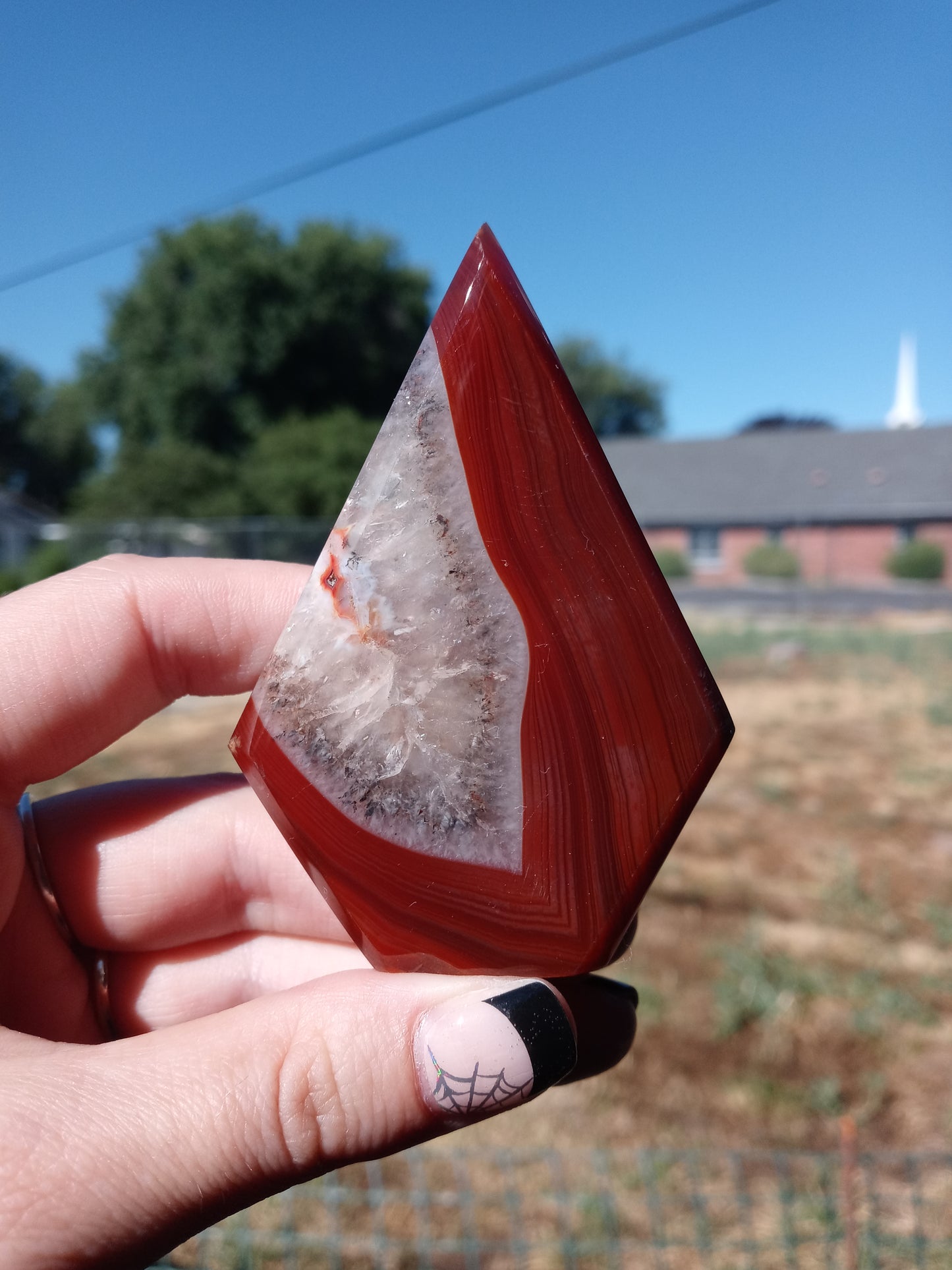 Carnilian & Quartz Arrow Head